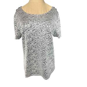 Allie & Rob Holiday Party Cocktail Silver Blouse NWT Size Small